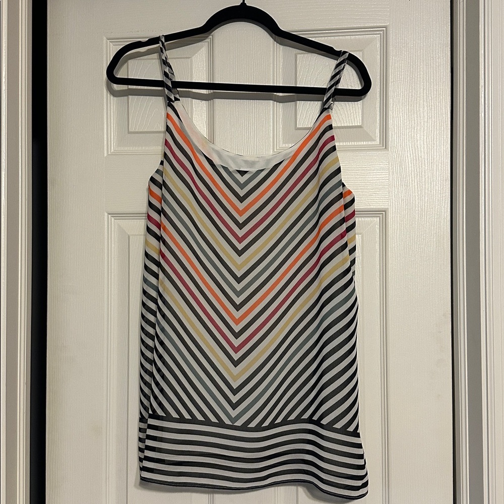 CAbi Vibrant Striped Sleeveless Top